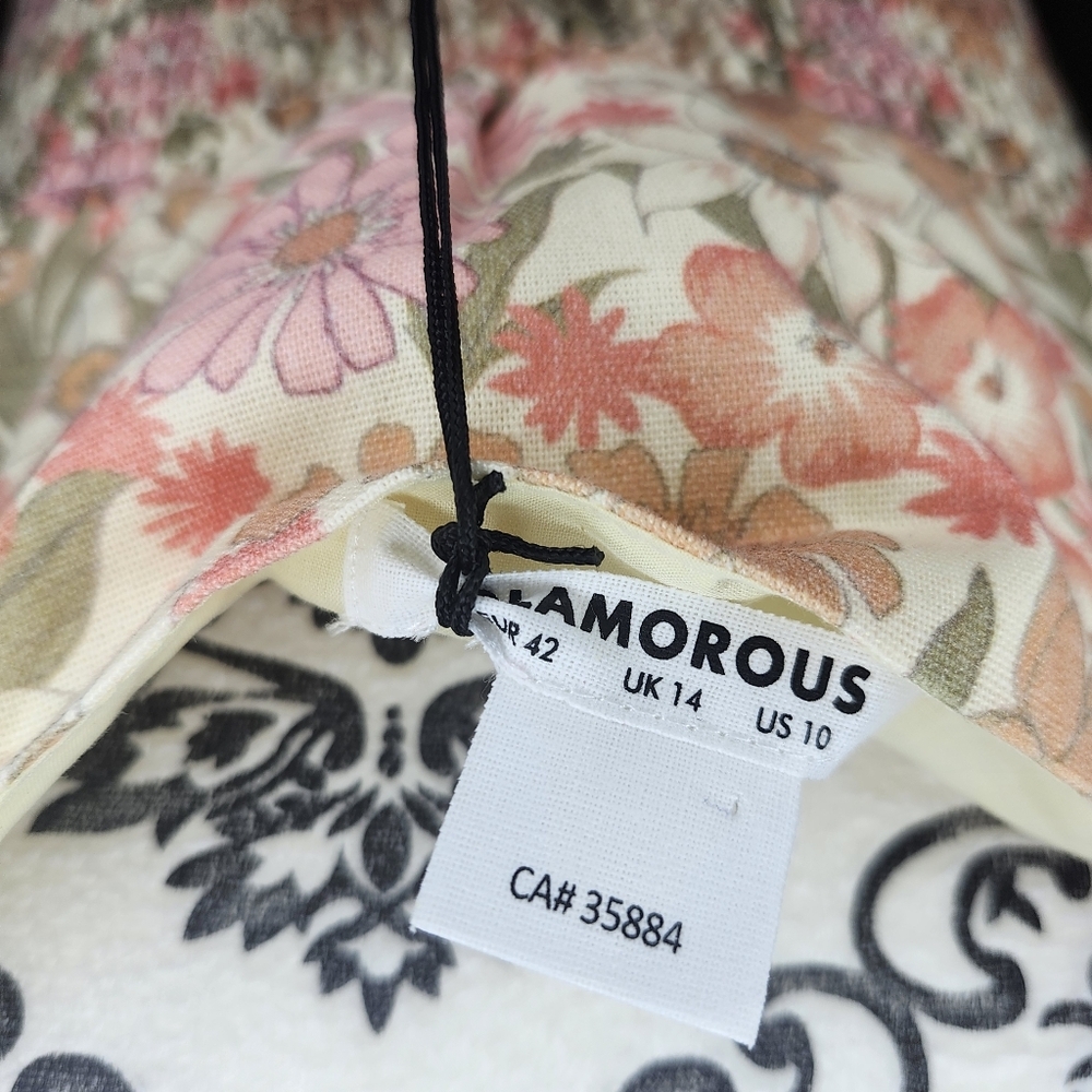 ๐๏ธ GLAMOROUS Floral Linen Vintage Mini - 10 - Picture 11 of 14